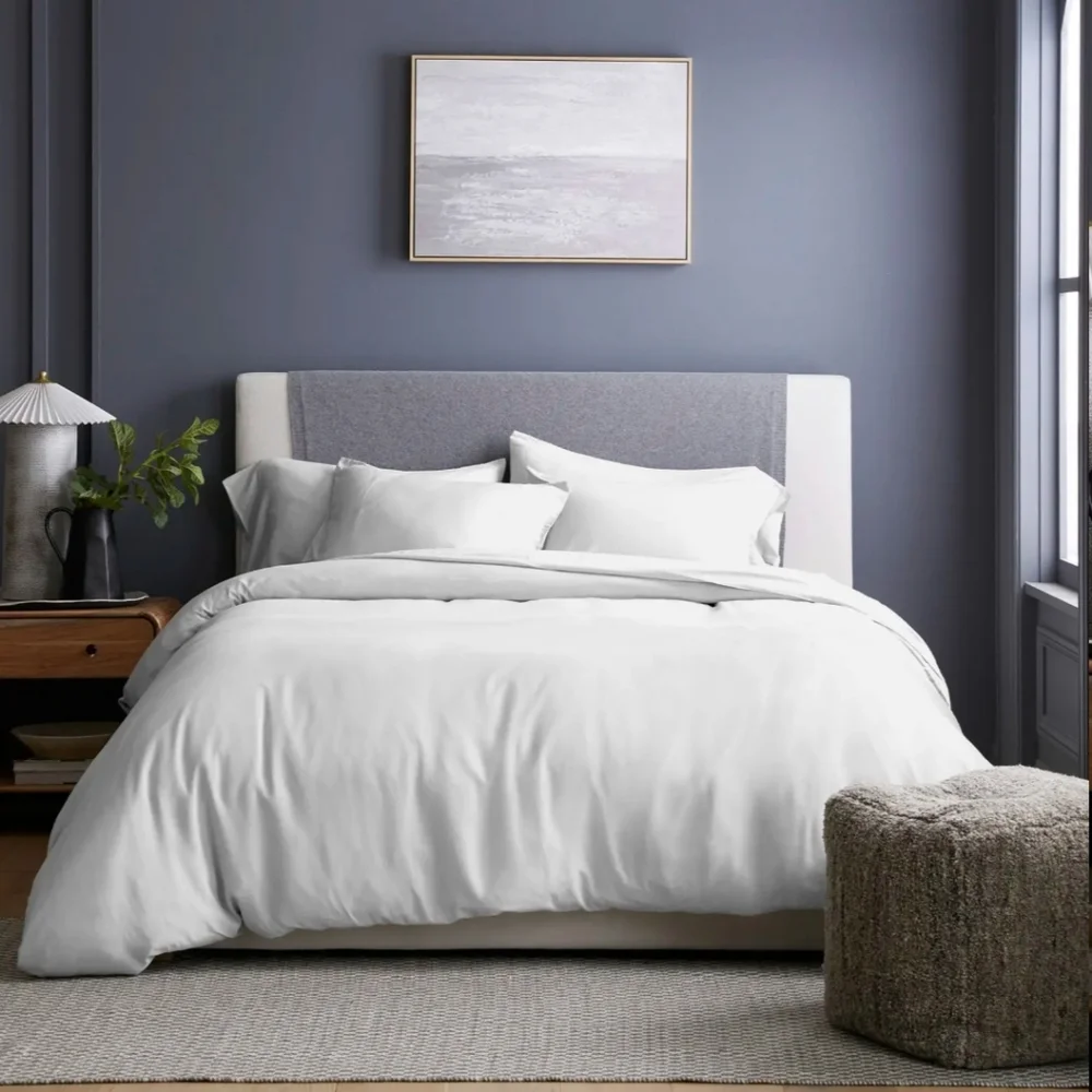 NWT! Quince Linen & Bamboo White Duvet Cover! King/ Cal King (14)_2